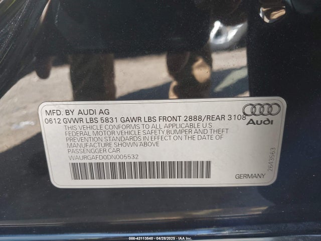 2013 AUDI A8 L WAURGAFD0DN005532 Photo 8