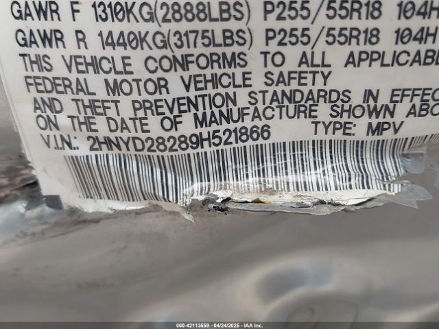 2009 ACURA MDX 2HNYD28289H521866 Photo 8