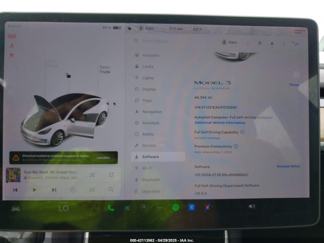5YJ3E1EA4JF035990 Tesla MODEL 3