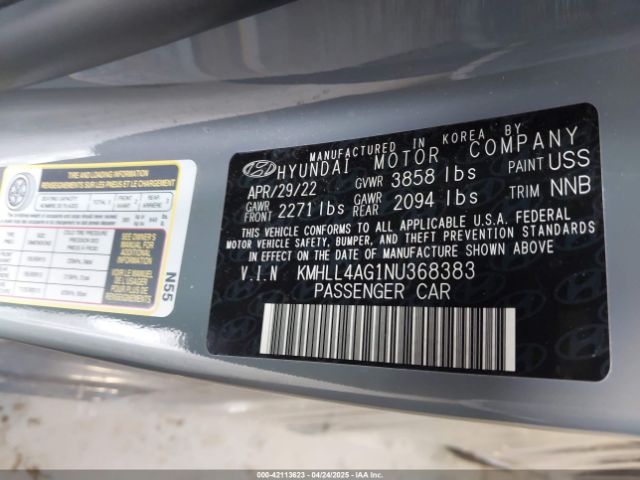 2022 HYUNDAI ELANTRA KMHLL4AG1NU368383 Photo 8