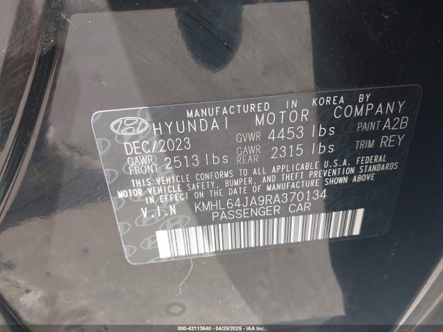 KMHL64JA9RA370134 Hyundai SONATA SEL