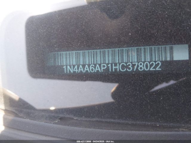 1N4AA6AP1HC378022 Nissan Maxima 3.5 Platinum/3.5 S/3.5 Sl/3.5 Sr/3.5 Sv