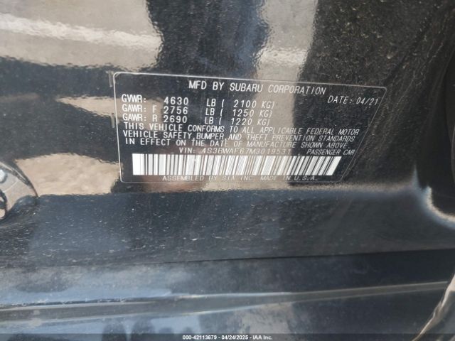 4S3BWAF67M3019531 Subaru Legacy Premium