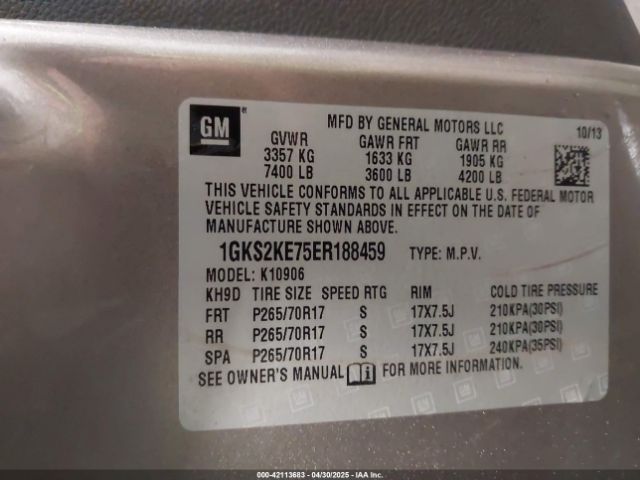 2014 GMC YUKON XL 1500 1GKS2KE75ER188459 Photo 8