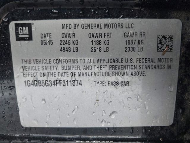 1G4GB5G34FF311874 Buick Lacrosse Leather