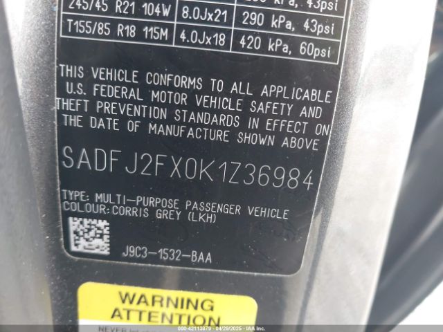 SADFJ2FX0K1Z36984 Jaguar E-pace S