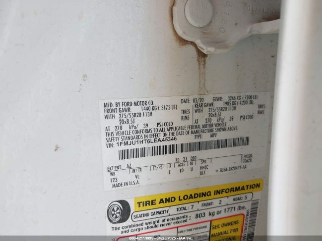 1FMJU1HT6LEA45346 Ford Expedition Xlt