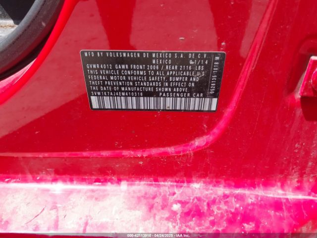 3VW1K7AJ4EM410316 Volkswagen Jetta 2.0l S