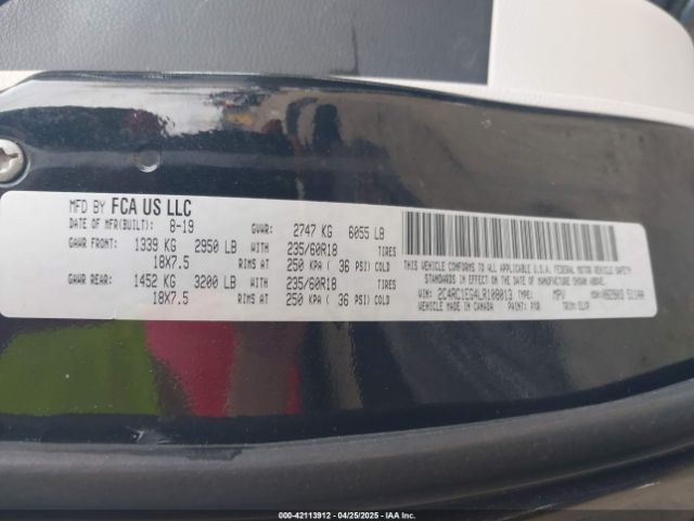 2C4RC1EG4LR108013 Chrysler Pacifica Touring L Plus