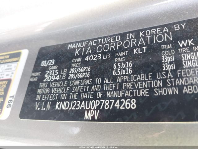 KNDJ23AU0P7874268 KIA SOUL LX