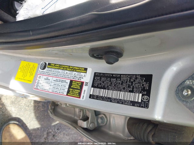 2T1BURHE5EC166626 Toyota COROLLA L