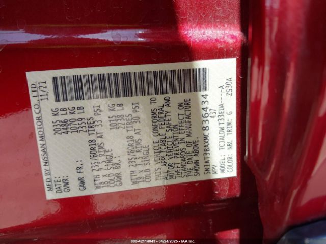 2021 NISSAN ROGUE 5N1AT3BAXMC836434 Photo 8