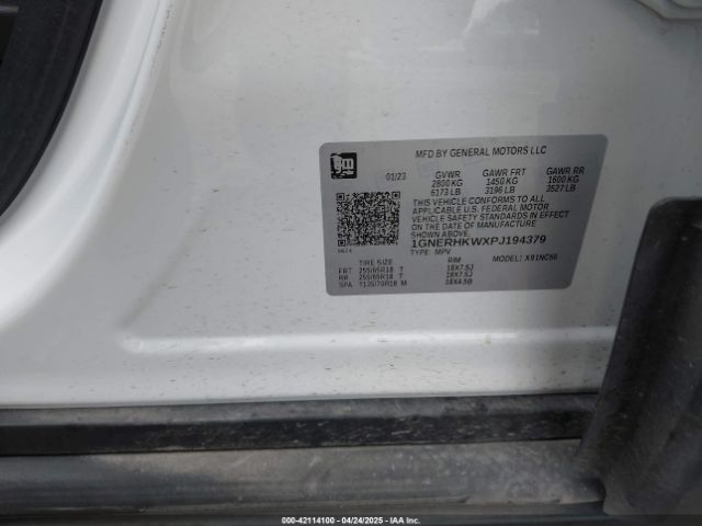 1GNERHKWXPJ194379 Chevrolet Traverse Fwd Lt Leather