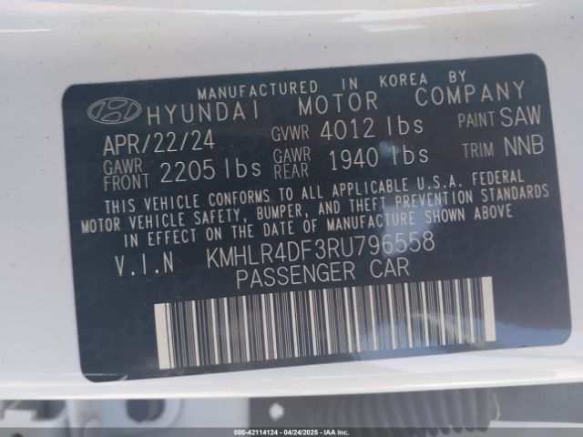 KMHLR4DF3RU796558 Hyundai Elantra N Line
