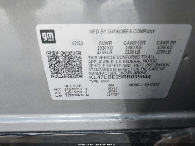 KL47LBE25RB039044 Buick Envista Sport Touring Fwd