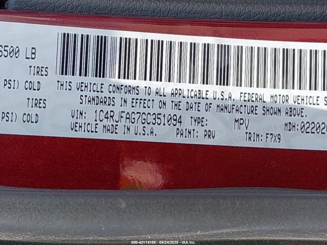 1C4RJFAG7GC351094 Jeep Grand Cherokee Laredo