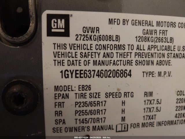 2006 CADILLAC SRX 1GYEE637460206864 Photo 8