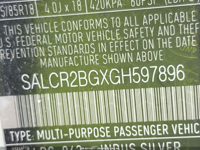 SALCR2BGXGH597896 Land Rover Discovery Sport Hse