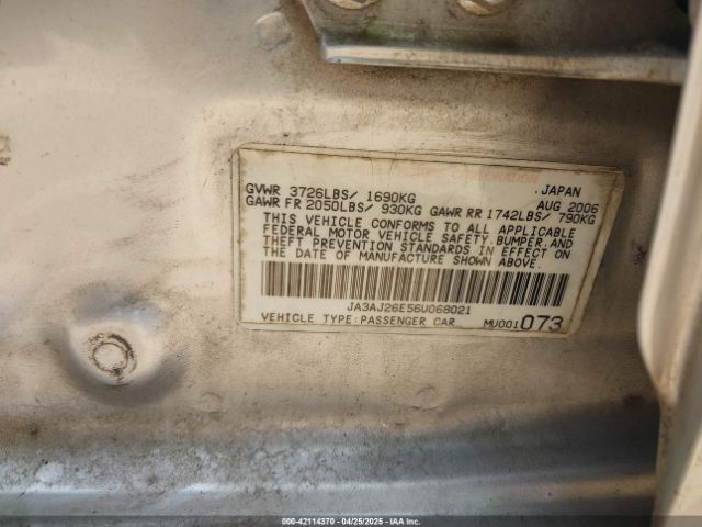 2006 MITSUBISHI LANCER JA3AJ26E56U068021 Photo 8