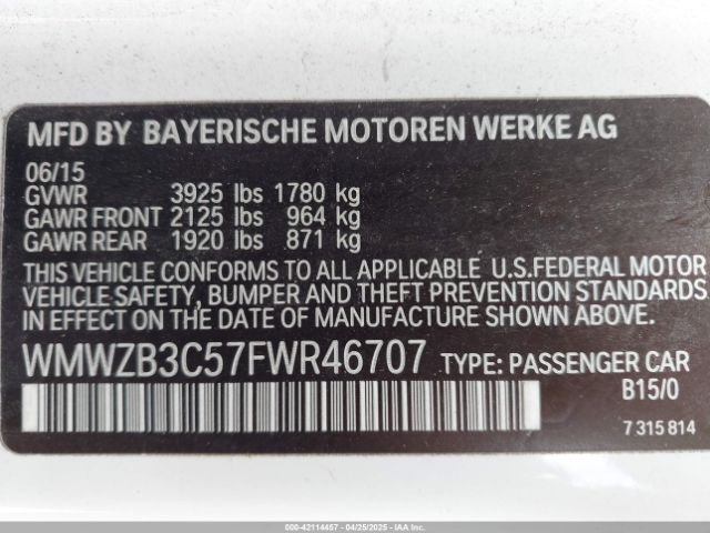 WMWZB3C57FWR46707 Mini Countryman Cooper