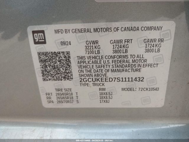 2GCUKEED7S1111432 Chevrolet Silverado 1500 4wd  Short Bed Rst