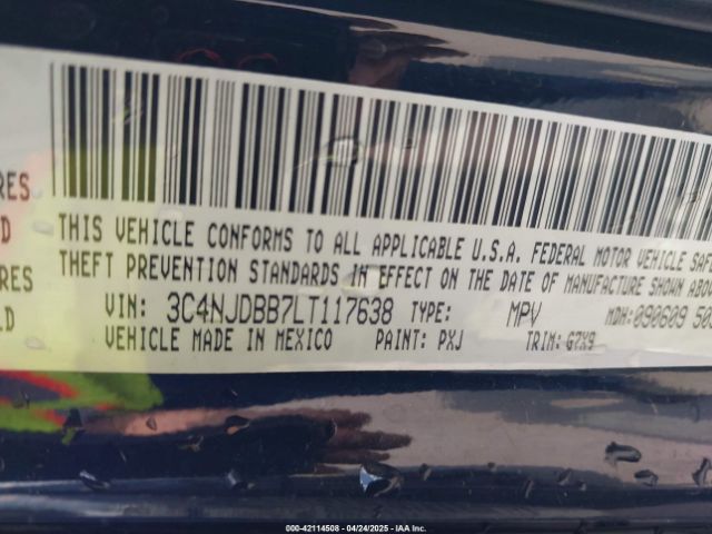 3C4NJDBB7LT117638 Jeep Compass Altitude 4x4