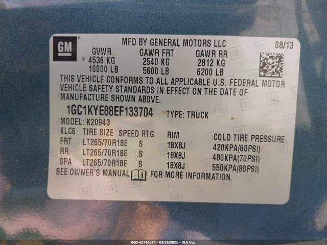 1GC1KYE88EF133704 Chevrolet lml
