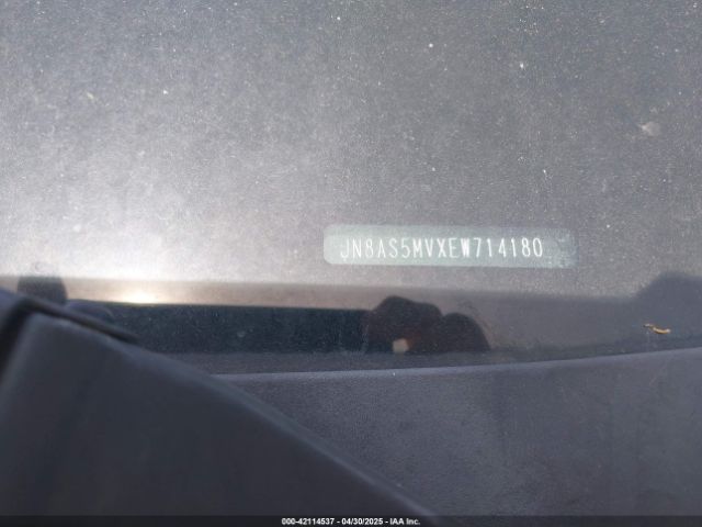 JN8AS5MVXEW714180 Nissan Rogue Select S