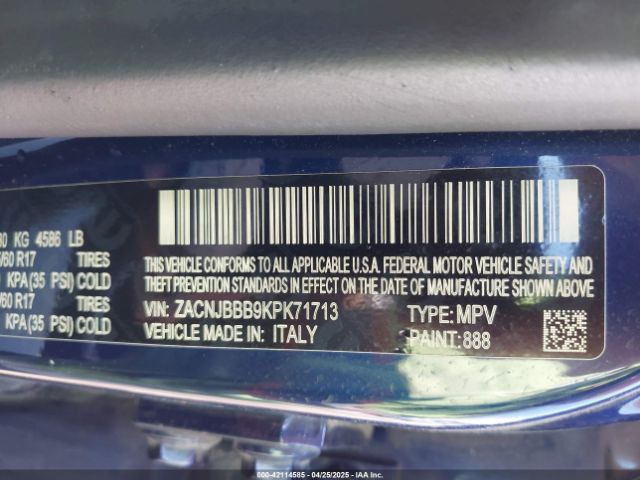 ZACNJBBB9KPK71713 Jeep Renegade Latitude 4x4