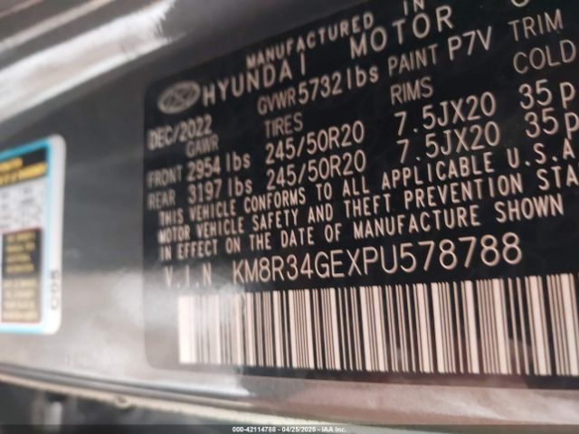 KM8R34GEXPU578788 Hyundai Palisade Xrt