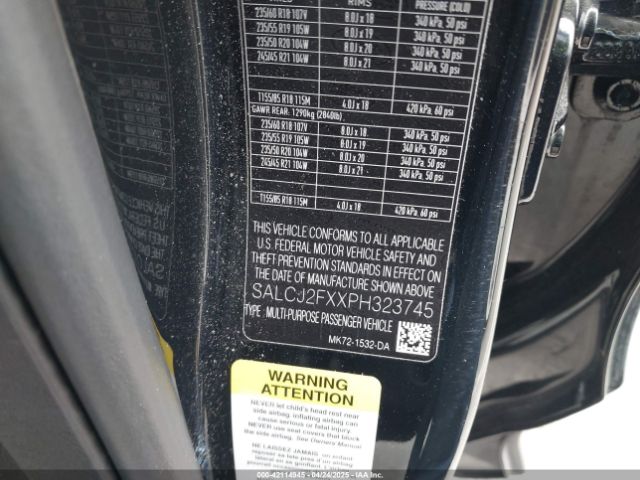 SALCJ2FXXPH323745 Land Rover Discovery Sport S