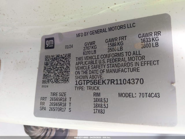 1GTP5BEK7R1104370 GMC Canyon 2wd Elevation