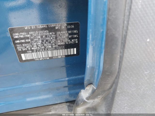 2024 SUBARU FORESTER JF2SKAJC4RH516833 Photo 8