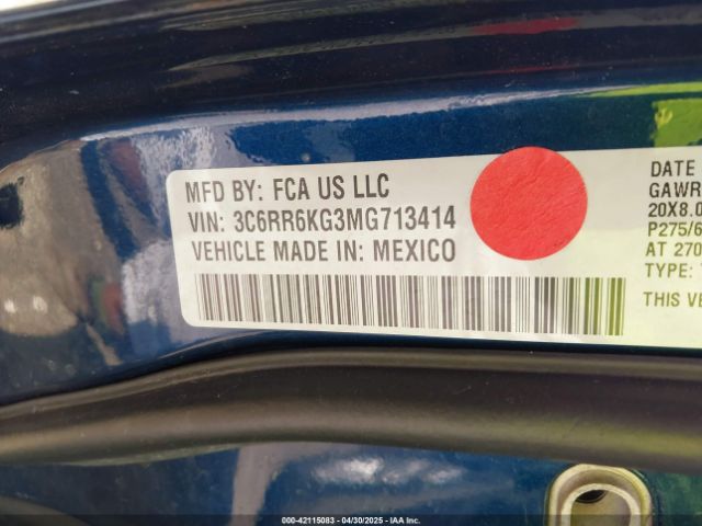 2021 RAM 1500 CLASSIC 3C6RR6KG3MG713414 Photo 8
