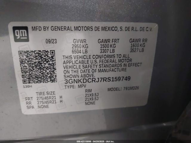 2024 CHEVROLET BLAZER EV 3GNKDCRJ7RS159749 Photo 8