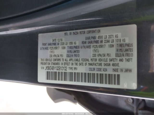 JM3KE4BY1G0910102 Mazda CX-5 SPORT