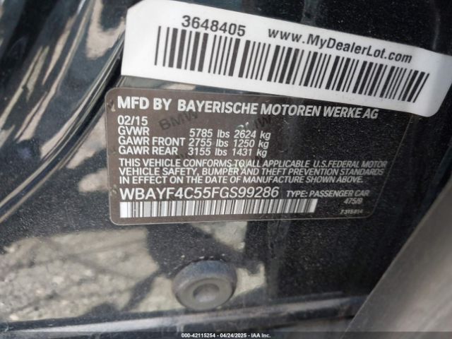 2015 BMW 740LI WBAYF4C55FGS99286 Photo 8