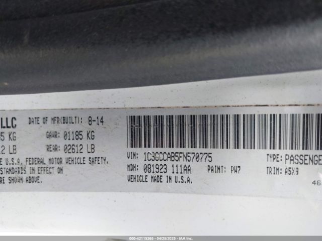 2015 CHRYSLER 200 1C3CCCAB5FN570775 Photo 8