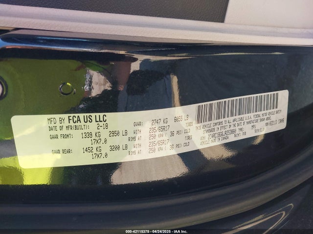 2C4RC1BG6JR253880 Chrysler Pacifica Touring L