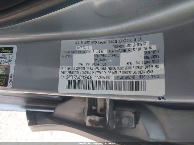 3MYDLBZV4GY133476 Scion IA