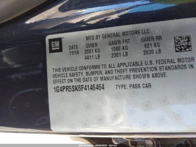 1G4PR5SK6F4146464 Buick Verano Convenience Group