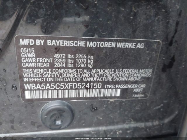 WBA5A5C5XFD524150 BMW 528I
