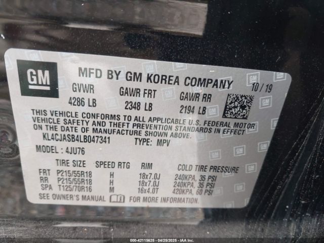 2020 BUICK ENCORE KL4CJASB4LB047341 Photo 8