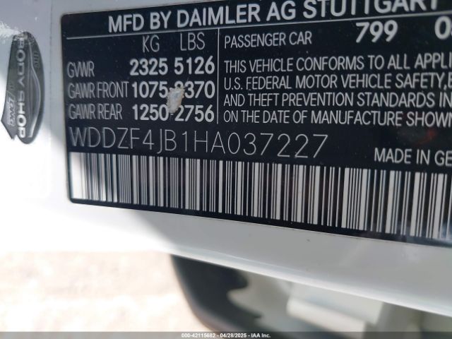 WDDZF4JB1HA037227 Mercedes-Benz E 300