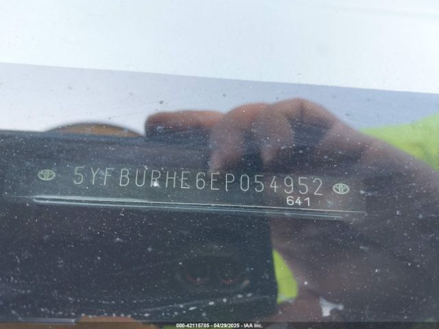 5YFBURHE6EP054952 Toyota 2zr-fe