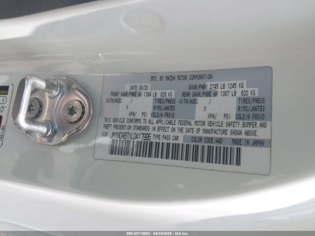 JM1NDAB7XL0417995 Mazda Mx-5 Miata Sport