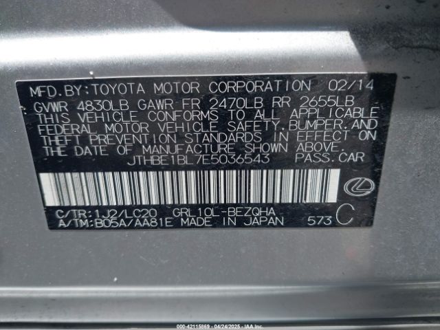 2014 LEXUS GS 350 JTHBE1BL7E5036543 Photo 8