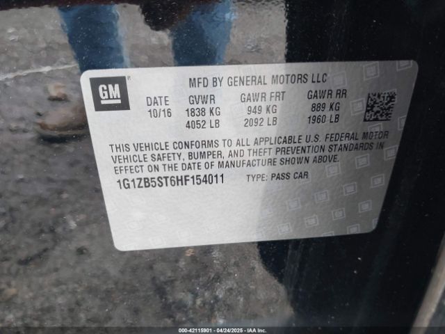 1G1ZB5ST6HF154011 Chevrolet MALIBU LS