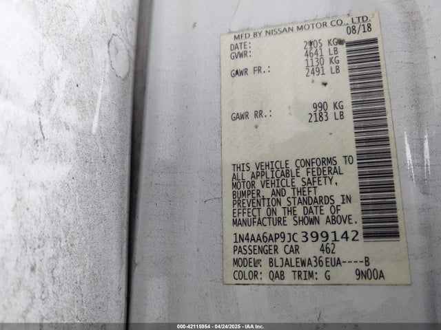 1N4AA6AP9JC399142 Nissan 2018