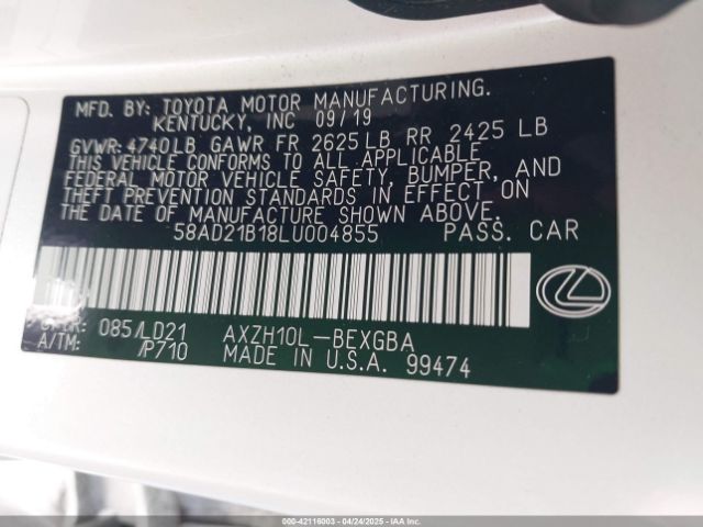 58AD21B18LU004855 Lexus a25a-fxs, 3nm